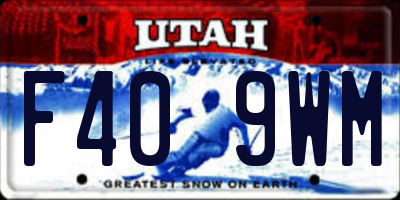 UT license plate F409WM