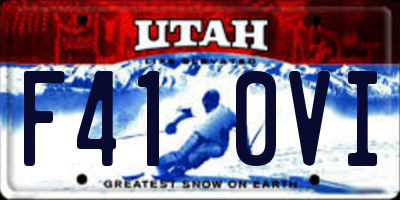 UT license plate F410VI