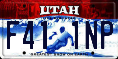 UT license plate F411NP