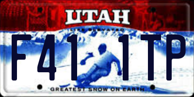UT license plate F411TP