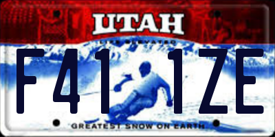 UT license plate F411ZE