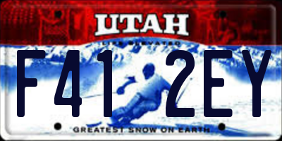 UT license plate F412EY