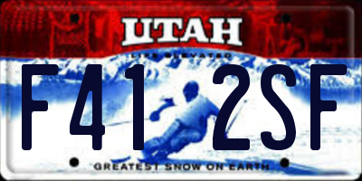 UT license plate F412SF