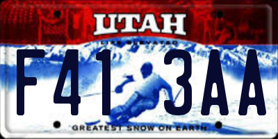 UT license plate F413AA