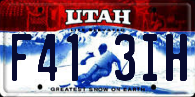 UT license plate F413IH