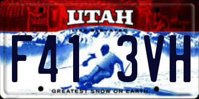 UT license plate F413VH