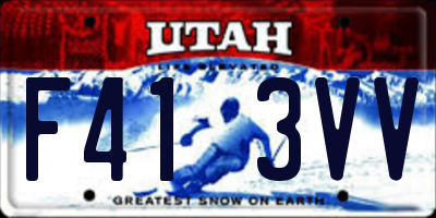 UT license plate F413VV
