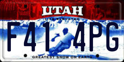 UT license plate F414PG