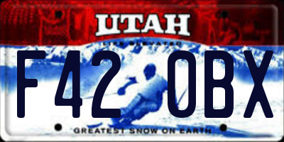 UT license plate F420BX