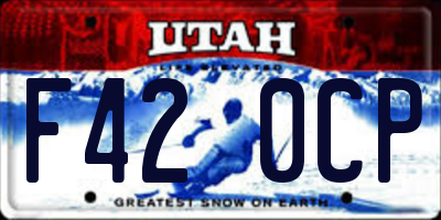 UT license plate F420CP
