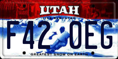 UT license plate F420EG