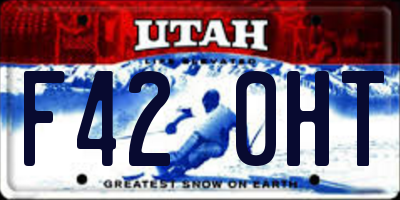 UT license plate F420HT