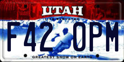 UT license plate F420PM
