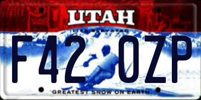UT license plate F420ZP