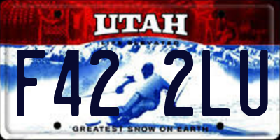 UT license plate F422LU