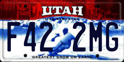 UT license plate F422MG