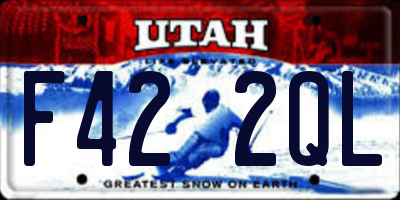 UT license plate F422QL