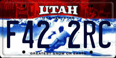 UT license plate F422RC