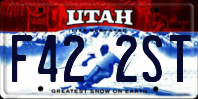 UT license plate F422ST