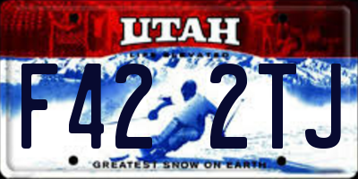 UT license plate F422TJ