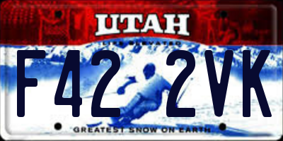 UT license plate F422VK