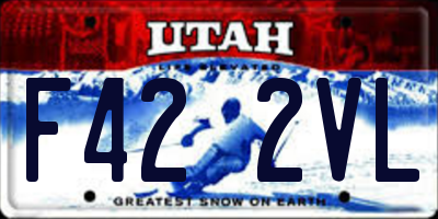 UT license plate F422VL