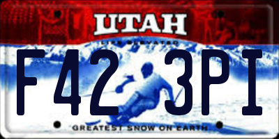 UT license plate F423PI