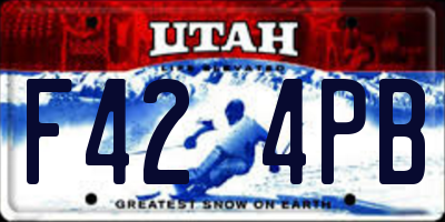 UT license plate F424PB