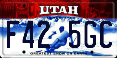 UT license plate F425GC