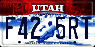 UT license plate F425RT