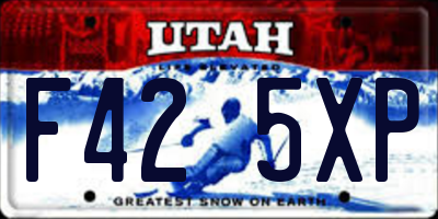 UT license plate F425XP