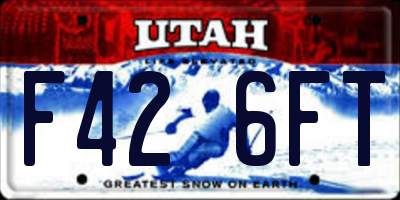 UT license plate F426FT