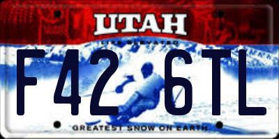 UT license plate F426TL