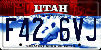 UT license plate F426VJ