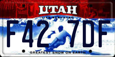 UT license plate F427DF