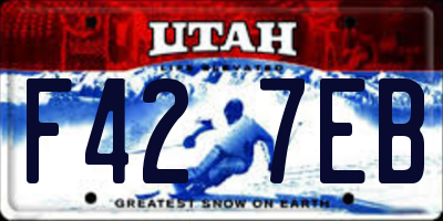 UT license plate F427EB