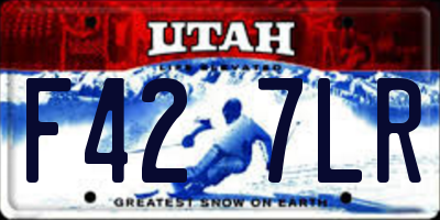 UT license plate F427LR