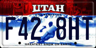 UT license plate F428HT