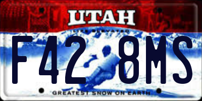 UT license plate F428MS