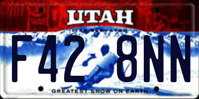 UT license plate F428NN