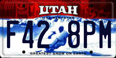 UT license plate F428PM