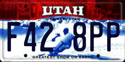 UT license plate F428PP