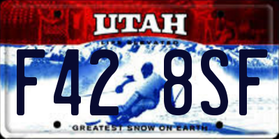 UT license plate F428SF