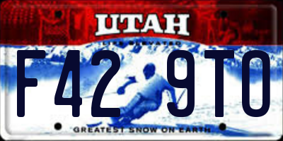 UT license plate F429TO