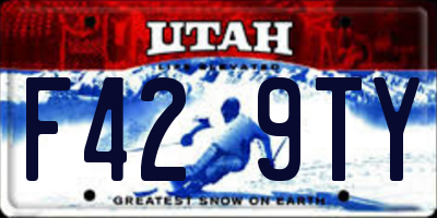 UT license plate F429TY