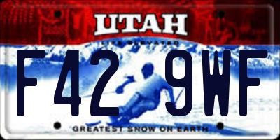 UT license plate F429WF