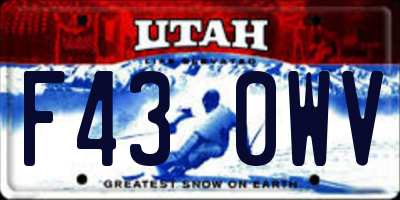 UT license plate F430WV