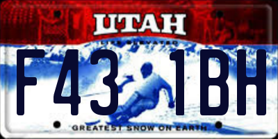 UT license plate F431BH