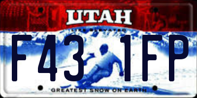 UT license plate F431FP