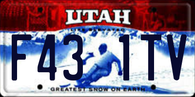 UT license plate F431TV